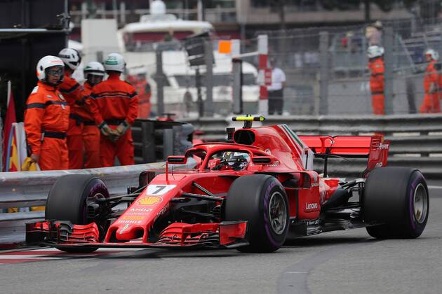 Photo4 LaPresse 24 05 2018 Monte Carlo, Monaco Grand Prix Formula One Monaco 2018 In the pic: Kimi Raikkonen (FIN) Scuderia Ferrari SF71H & xa9; Photo4 LaPresse 24 05 2018 Monte Carlo, Monaco Sport Grand Prix Formula One Monaco 2018 In the pic: Kimi Raikkonen (FIN) Scuderia Ferrari SF71H  Copyright: xPhoto4 LaPressex