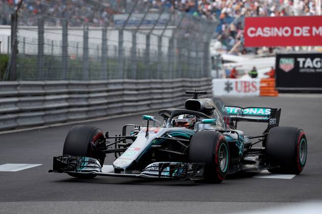 Photo4 LaPresse 24 05 2018 Monte Carlo, Monaco Grand Prix Formula One Monaco 2018 In the pic: Lewis Hamilton (GBR) Mercedes AMG F1 W09 & xa9; Photo4 LaPresse 24 05 2018 Monte Carlo, Monaco Sport Grand Prix Formula One Monaco 2018 In the pic: Lewis Hamilton (GBR) Mercedes AMG F1 W09  Copyright: xPhoto4 LaPressex