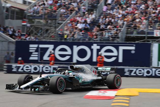 Photo4 LaPresse 24 05 2018 Monte Carlo, Monaco Grand Prix Formula One Monaco 2018 In the pic: Lewis Hamilton (GBR) Mercedes AMG F1 W09 & xa9; Photo4 LaPresse 24 05 2018 Monte Carlo, Monaco Sport Grand Prix Formula One Monaco 2018 In the pic: Lewis Hamilton (GBR) Mercedes AMG F1 W09  Copyright: xPhoto4 LaPressex