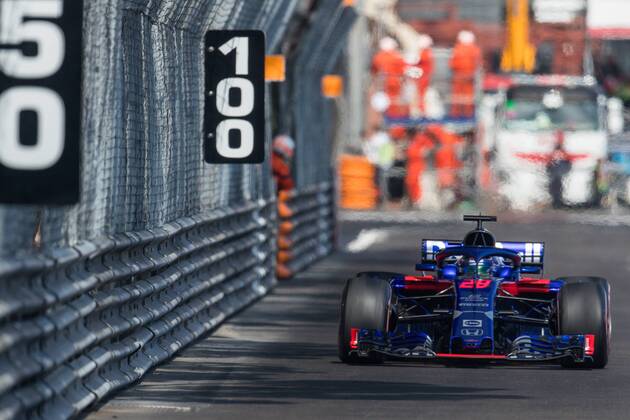 Brendon Hartley Scuderia Toro Rosso with his car on the track Grand Prix of Monaco 2018 Race Motorsport Formula 1 24 05 2018 Grand Prix of Monaco 2018 Race Motorsport Formula 1 24 05 2018 Monte Carlo Copyright: xIllman Eibner-Pressefotox EP_ANS