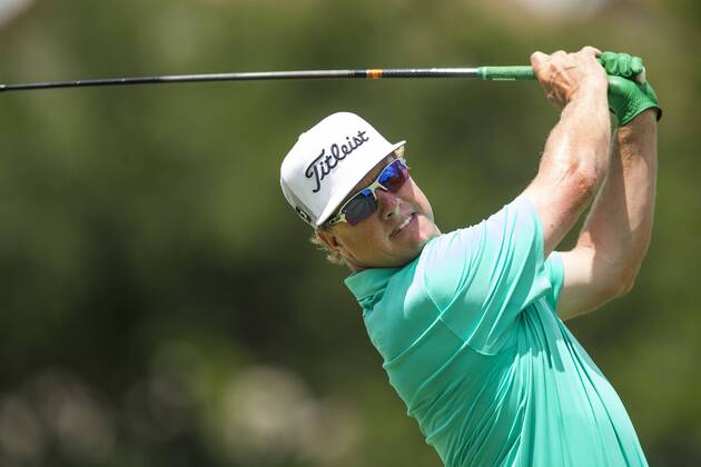May 24, 2018 - Fort Worth, TX, USA - FORT WORTH, TX - MAY 24, 2018 - Charley Hoffman is the leader at midday during the first round of the 2018 Fort Worth Invitational PGA Golf Herren at Colonial Country Club in Fort Worth, Texas 2018 Fort Worth Invitational PGA - ZUMAsc5_ 20180524_zaf_sc5_023 Copyright: xErichxSchlegelx