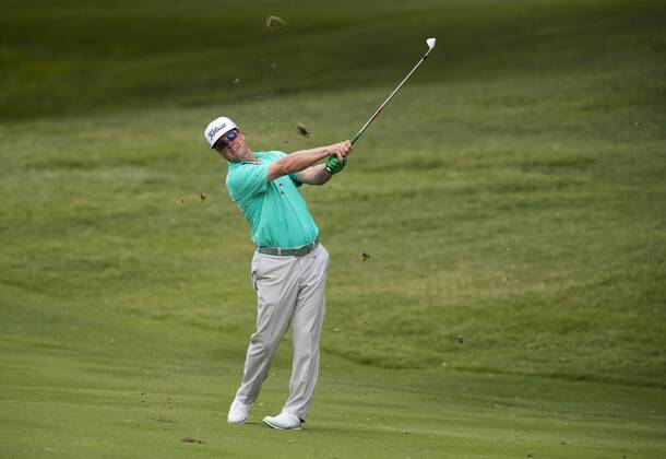 May 24, 2018 - Fort Worth, TX, USA - FORT WORTH, TX - MAY 24, 2018 - Charley Hoffman is the leader at midday during the first round of the 2018 Fort Worth Invitational PGA Golf Herren at Colonial Country Club in Fort Worth, Texas 2018 Fort Worth Invitational PGA - ZUMAsc5_ 20180524_zaf_sc5_021 Copyright: xErichxSchlegelx