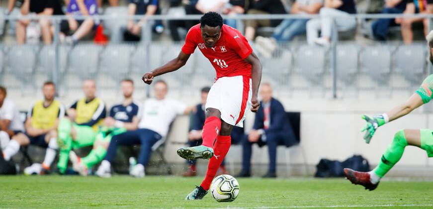 25 05 2018 Tissot Arena Biel SWITZERLAND International Football U21 Switzerland France Dimitri Oberlin Switzerland U21