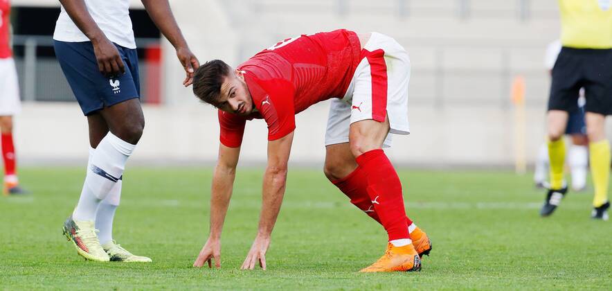 25 05 2018 Tissot Arena Biel SWITZERLAND International Football U21 Switzerland France Albian Ajeti Switzerland U21