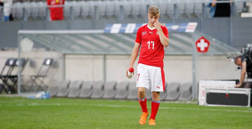 25 05 2018 Tissot Arena Biel SWITZERLAND International Football U21 Switzerland France Petar Pusic Switzerland U21