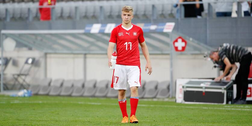25 05 2018 Tissot Arena Biel SWITZERLAND International Football U21 Switzerland France Petar Pusic Switzerland U21