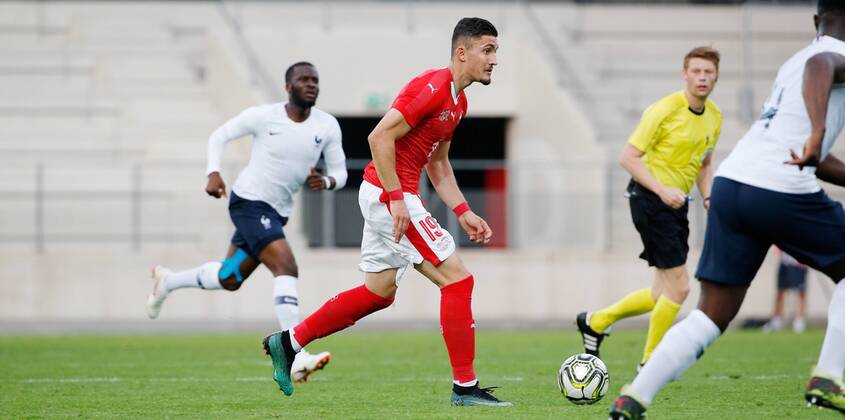 25 05 2018 Tissot Arena Biel SWITZERLAND International Football U21 Switzerland France Andi Zeqiri Switzerland U21