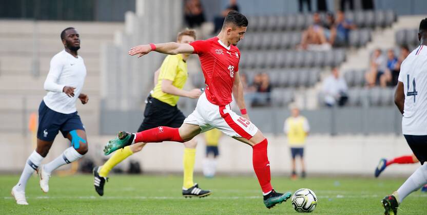 25 05 2018 Tissot Arena Biel SWITZERLAND International Football U21 Switzerland France Andi Zeqiri Switzerland U21