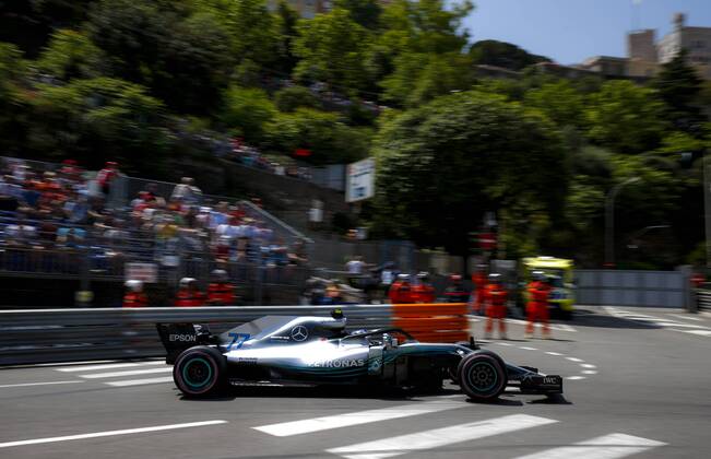 Formel 1, GP Monaco Motorsports: FIA Formula One World Championship WM Weltmeisterschaft 2018, Grand Prix of Monaco, 77 Valtteri Bottas (FIN, Mercedes AMG Petronas Motorsport), Monte Carlo Monaco