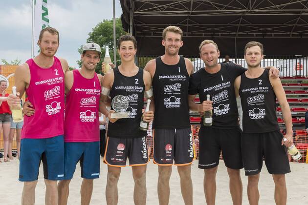 Sparkassen Beach Cup Coesfeld 27 05 2018 Samuel O Dea Daniel Wernitz 2nd place Sven Winter Alexander Walkenhorst 1st place Marcus Popp Eric Stadie 3rd place Sparkassen Beach Cup Coesfeld am 27 05 2018 Coesfeld xPWx
