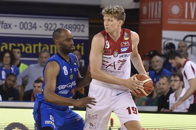 Photo Richard Morgano - LaPresse 30 May 2018 - Brescia (Italy) Basket Serie A basket season 2017-2018 Playoff Semifinals Game 4 Germani Brescia vs EA7 Emporio Armani Olimpia Milano In the pic: Mindaugas Kuzminskas Copyright: xLaPresse RichardxMorganox