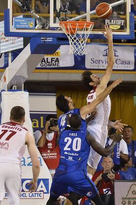 Photo Richard Morgano - LaPresse 30 May 2018 - Brescia (Italy) Basket Serie A basket season 2017-2018 Playoff Semifinals Game 4 Germani Brescia vs EA7 Emporio Armani Olimpia Milano In the pic: Davide Pascolo Copyright: xLaPresse RichardxMorganox