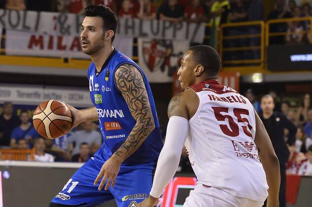 Photo Richard Morgano - LaPresse 30 May 2018 - Brescia (Italy) Basket Serie A basket season 2017-2018 Playoff Semifinals Game 4 Germani Brescia vs EA7 Emporio Armani Olimpia Milano In the pic: Brian Sacchetti Copyright: xLaPresse RichardxMorganox