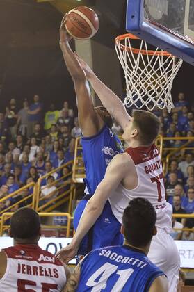 Photo Richard Morgano - LaPresse 30 May 2018 - Brescia (Italy) Basket Serie A basket season 2017-2018 Playoff Semifinals Game 4 Germani Brescia vs EA7 Emporio Armani Olimpia Milano In the pic: Marcus Landry Copyright: xLaPresse RichardxMorganox