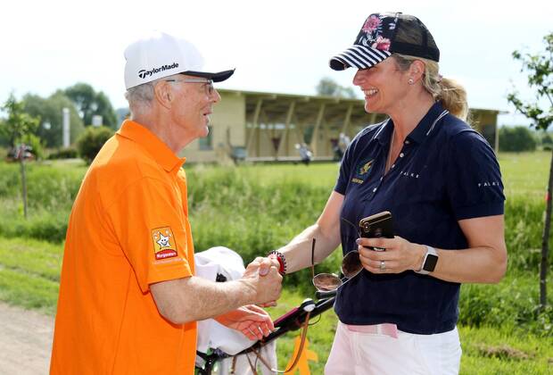 12 Thuringian Charity Open Mühlberg 01 06 2018 Mühlberg 12 Thuringian Charity Open in the picture Franz Beckenbauer and Sandra Kiriasis
