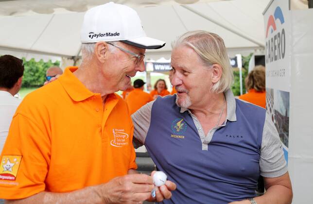 12 Thuringian Charity Open Mühlberg 01 06 2018 Mühlberg 12 Thuringian Charity Open in the picture Franz Beckenbauer and Johnny Logan