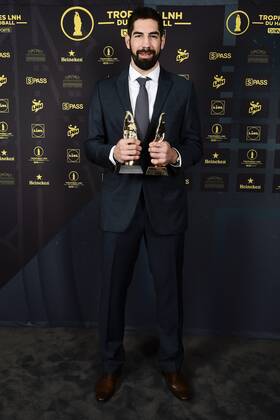 Nikola Karabatic - MVP et trophee du meilleur demi centre de la lidl Starligue HANDBALL : Ceremonie des trophees des champions LNH 2018 - Paris - 01 06 2018 JBAutissier Panoramic 