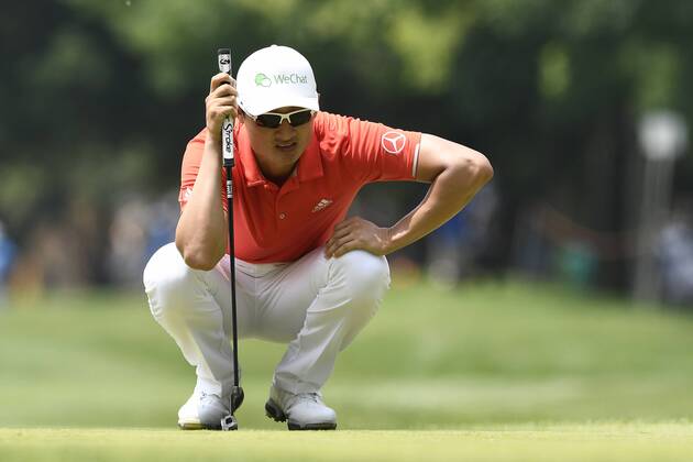 Photo Richard Morgano - LaPresse 02 June 2018 - Brescia (Italy) Golf Garda Golf - Soiano del Garda 75& xb0; Open D Italia Game 3 In the pic: Haotong Li  Copyright: xRichardxMorgano LaPresse LaPressx
