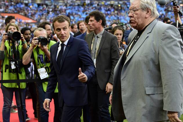 Emmanuel Macron - president de la Republique RUGBY : Montpellier vs Castres - Finale Top14 - 02 06 2018 JBAutissier Panoramic
