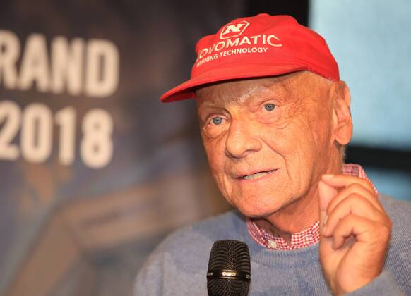 FORMULA 1 - Marc Marquez SPIELBERG,AUSTRIA,05.JUN.18 - MOTORSPORTS, FORMULA 1 - Red Bull Ring, Marc Marquez, press conference PK Pressekonferenz Image shows Niki Lauda. GEPAxpictures xMarioxBuehner