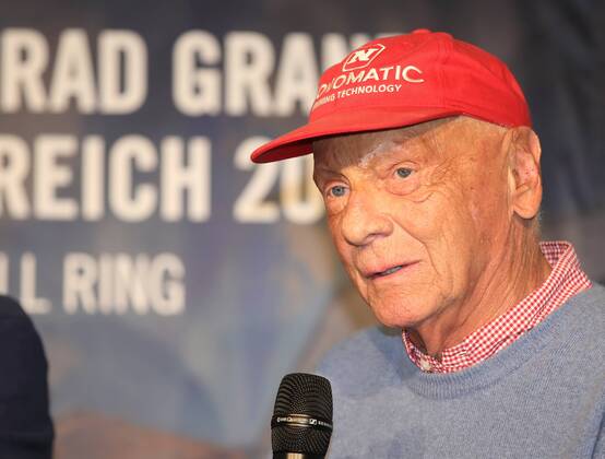 FORMULA 1 - Marc Marquez SPIELBERG,AUSTRIA,05.JUN.18 - MOTORSPORTS, FORMULA 1 - Red Bull Ring, Marc Marquez, press conference PK Pressekonferenz Image shows Niki Lauda. GEPAxpictures xMarioxBuehner