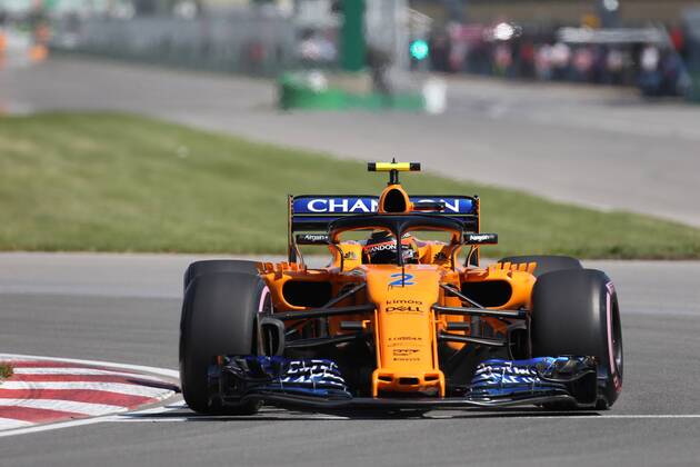 Photo4 LaPresse 08 06 2018 Montreal, Canada Grand Prix Formula One Canada 2018 In the pic: free Practice 1, Stoffel Vandoorne (BEL) McLaren MCL33  Copyright: xPhoto4 LaPressex