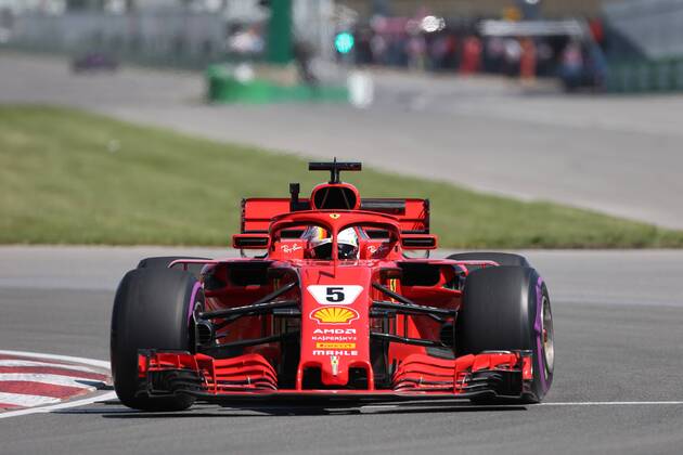 Photo4 LaPresse 08 06 2018 Montreal, Canada Grand Prix Formula One Canada 2018 In the pic: free Practice 1, Sebastian Vettel (GER) Scuderia Ferrari SF71H  Copyright: xPhoto4 LaPressex
