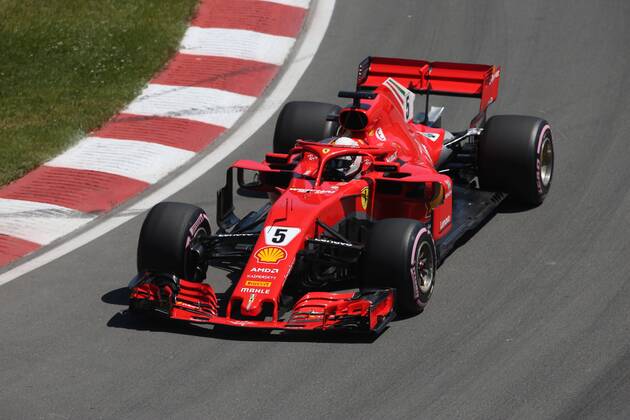 Photo4 LaPresse 09 06 2018 Montreal, Canada Grand Prix Formula One Canada 2018 In the pic: free practice 3, Sebastian Vettel (GER) Scuderia Ferrari SF71H  Copyright: xPhoto4 LaPressex