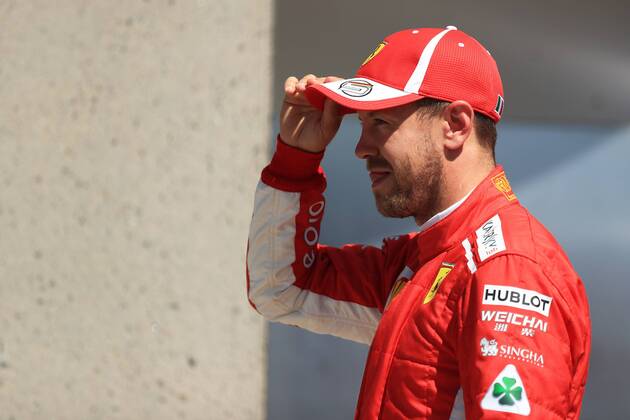 9th June 2018, Circuit Gilles-Villeneuve, Montreal, Canada; Canadian Formula One Grand Prix, qualification; Scuderia Ferrari, Sebastian Vettel takes pole  ActionPlus12035023 Octane