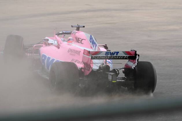 10th June 2018, Circuit Gilles-Villeneuve, Montreal, Canada; Canadian Formula One Grand Prix, race day; Sahara Force India; Sergio Perez goes off course and back on in the chicane  ActionPlus12035553 Octane