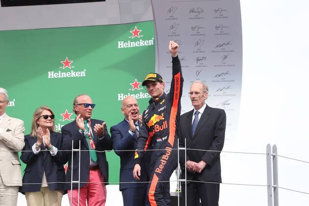 Photo4 LaPresse 10 06 2018 Montreal, Canada Grand Prix Formula One Canada 2018 In the pic: the podium, 3rd place Max Verstappen (NED) Red Bull Racing RB14  Copyright: xPhoto4 LaPressex