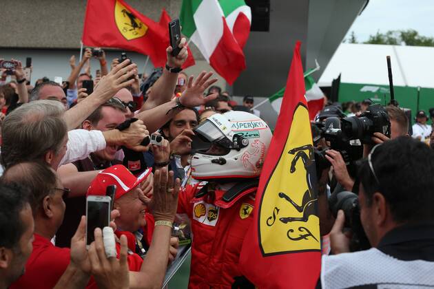 Photo4 LaPresse 10 06 2018 Montreal, Canada Grand Prix Formula One Canada 2018 In the pic: Sebastian Vettel (GER) Scuderia Ferrari SF71H celebrates his victory in Parc ferme  Copyright: xPhoto4 LaPressex