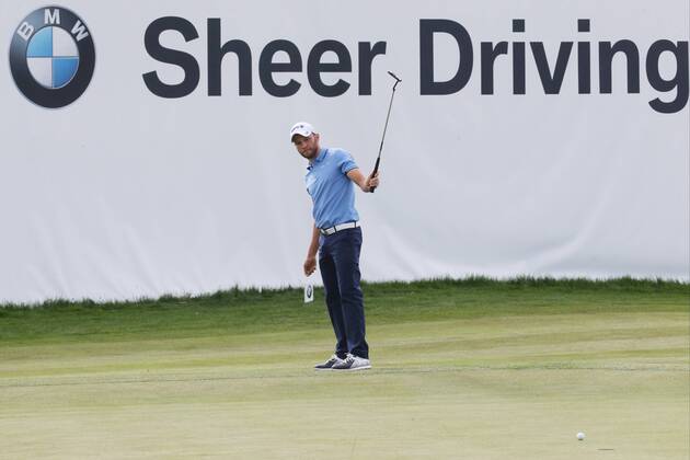 Max Kieffer GER plays for the win with Put last Gruen does not lead to the sole lead in the hole 3 Day 30 BMW International Open Golf Open Gut Laerchenhof Koeln 23 06 2018 BMW International Open Golf Koeln Copyright: xRoskaritzx Eibner-Pressefotox EP_fh_rrz