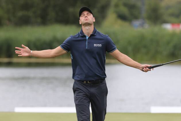 Martin Kaymer GER plays for the winner with the last put to birdie on hole 18 he saves the 2nd place Emotion Relief Platz 2 4 Day 30 BMW International Open Golf Golf Open Good Lärchenhof Cologne 24 06 2018 BMW International Open Golf Cologne Copyright: xRoskaritzx Eibner-Pressefotox EP_fh_rrz