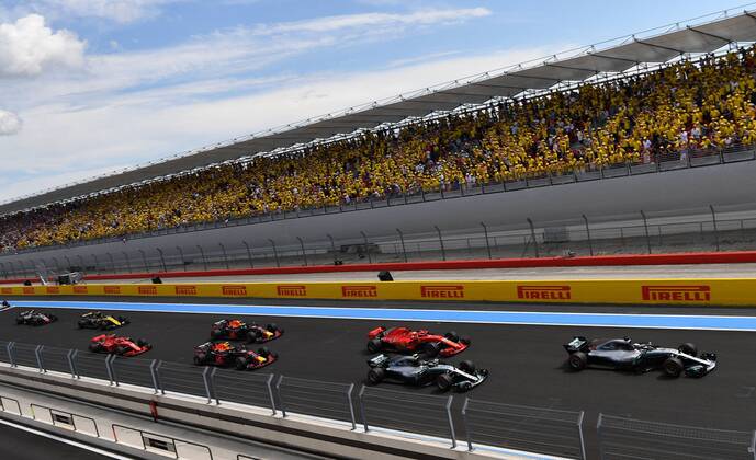 Start formula 1 GP France Paul Ricard 24 06 2018 Photo mspb Jerry Andre Start Formula 1 GP France 2018