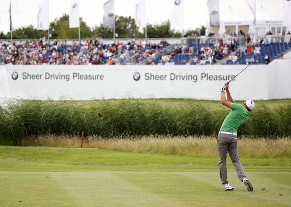 Golf 30 BMW International Open Golf Club Lärchenhof Pulheim near Cologne on 24 June 2018 Maximilian KIEFFER GER on the way to the last hole in front of the auditorium