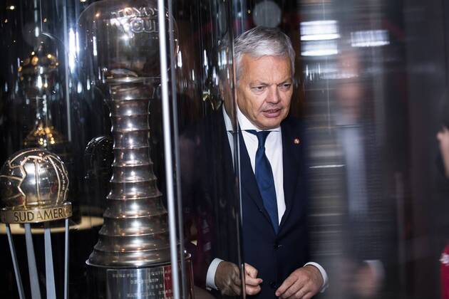 Vice-Prime Minister and Foreign Minister Didier Reynders pictured during a visit to the Club Atlético River Plate in Buenos Aires on the first day of a Belgian Economic mission to Argentina, Monday 25 June 2018 in Buenos Aires, Argentina. Several federal and regional ministers accompany the princess on a week-long economic mission to Argentina and Uruguay. LAURIExDIEFFEMBACQ x84008346stx