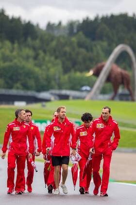 28 06 2018 Red Bull Ring Spielberg AUT FIA Formula 1 Grand Prix of Austria Previews of the Tour Sebastian Vettel GER Scuderia Ferrari German Formula One driver Sebastian Vettel of Scuderia Ferrari during the Austrian Formula One Grand Prix at the Red Bull Ring in Spielberg France on 2018 06 28 Spielberg  EP_ang