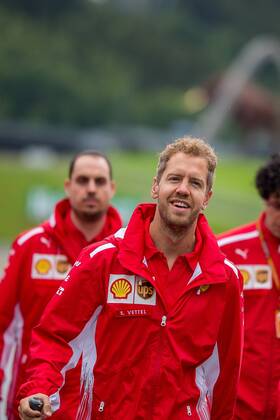 28 06 2018 Red Bull Ring Spielberg AUT FIA Formula 1 Grand Prix of Austria Previews of the Tour Sebastian Vettel GER Scuderia Ferrari German Formula One driver Sebastian Vettel of Scuderia Ferrari during the Austrian Formula One Grand Prix at the Red Bull Ring in Spielberg France on 2018 06 28 Spielberg  EP_ang