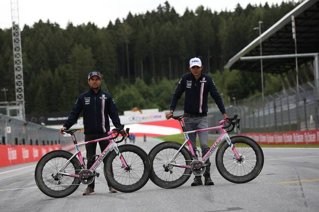 Sergio Perez Esteban Ocon Sahara Force India F1 Formula 1 GP Austria Spielberg 29 06 2018 Photo mspb Jean Petin Sergio Perez Esteban Ocon formula 1 GP Austria 2018