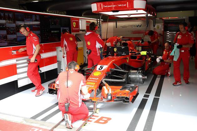 FORMULA 1 - GP of Austria 2018 SPIELBERG,AUSTRIA,29.JUN.18 - MOTORSPORTS, FORMULA 1 - Grand Prix of Austria, Red Bull Ring, free practice. Image shows Sebastian Vettel (GER Ferrari). GEPAxpictures xChristianxWalgram