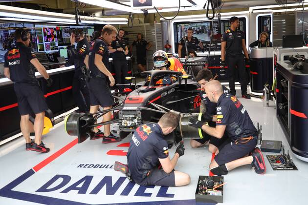 FORMULA 1 - GP of Austria 2018 SPIELBERG,AUSTRIA,29.JUN.18 - MOTORSPORTS, FORMULA 1 - Grand Prix of Austria, Red Bull Ring, free practice. Image shows Daniel Ricciardo (AUS Red Bull Racing). GEPAxpictures xChristianxWalgram