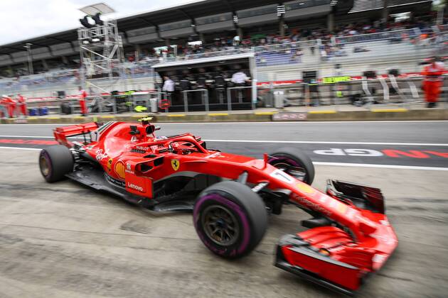 FORMULA 1 - GP of Austria 2018 SPIELBERG,AUSTRIA,29.JUN.18 - MOTORSPORTS, FORMULA 1 - Grand Prix of Austria, Red Bull Ring, free practice. Image shows Kimi Raikkoenen (FIN Ferrari). GEPAxpictures xChristianxWalgram