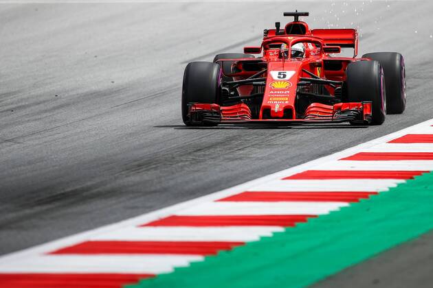 FORMULA 1 - GP of Austria 2018 SPIELBERG,AUSTRIA,29.JUN.18 - MOTORSPORTS, FORMULA 1 - Grand Prix of Austria, Red Bull Ring, free practice. Image shows Sebastian Vettel (GER Ferrari). GEPAxpictures xMaticxKlansek