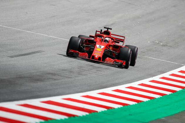 FORMULA 1 - GP of Austria 2018 SPIELBERG,AUSTRIA,29.JUN.18 - MOTORSPORTS, FORMULA 1 - Grand Prix of Austria, Red Bull Ring, free practice. Image shows Sebastian Vettel (GER Ferrari). GEPAxpictures xMaticxKlansek