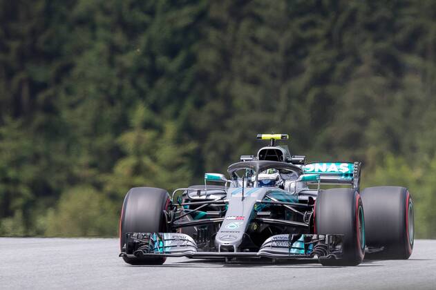 28 06 2018 Red Bull Ring Spielberg AUT FIA Formula 1 Grand Prix of Austria Training im Bild Valtteri Bottas FIN Mercedes F1 Formula One driver Valtteri Bottas of Mercedes during the Austrian Formula One Grand Prix at the Red Bull Ring at Spielberg France on 2018 06 28 Spielberg  EX_ANG