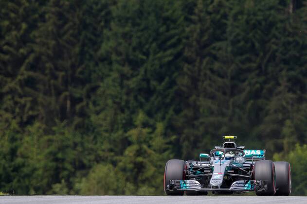 28 06 2018 Red Bull Ring Spielberg AUT FIA Formula 1 Grand Prix of Austria Training im Bild Valtteri Bottas FIN Mercedes F1 Formula One driver Valtteri Bottas of Mercedes during the Austrian Formula One Grand Prix at the Red Bull Ring at Spielberg France on 2018 06 28 Spielberg  EX_ANG