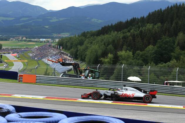 29th June 2018, Red Bull Ring, Spielberg, Austria; Austrian Formula One Grand Prix, Friday free practice; Haas F1 Team, Romain Grosjean  ActionPlus12042501 Octane