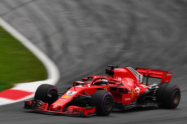 Sebastian Vettel Ferrari Zeltweg 29-06-2018 GP Austria Formula 1 Championship 2018 Practice - Prove Foto Federico Basile Insidefoto federicoxbasile