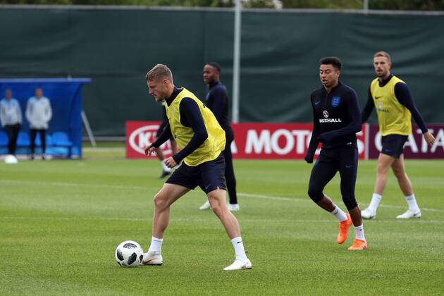 England Training Jamie Vardy of England during training at Stadium Spartak , England?s training base, Zelenogorsk Content Not Available For UK Newspapers Copyright: xPaulxChestertonx FIL-11974-0045